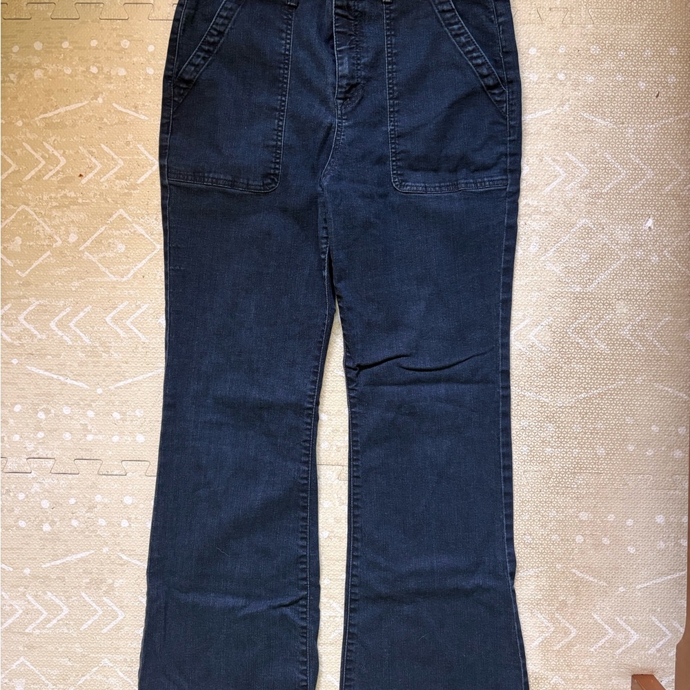Knox Rose Dark Blue Flare Jeans